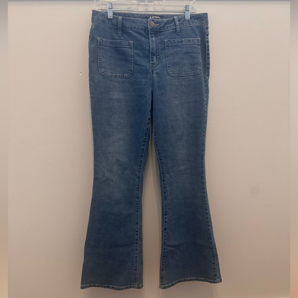 d. jeans Women's Blue Flare Wide Leg Jeans